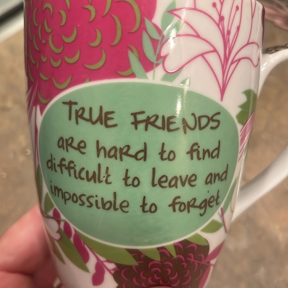 Pier 1 Imports 2013 TRUE FRIENDS Coffee Tea Drink Mug Cup 4.5” T x 3.5” W - Picture 5 of 5